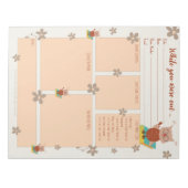 Terwijl je was uit Substitute Form Uil Notitieblok (Voorkant)