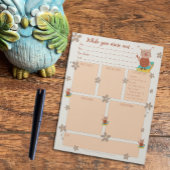 Terwijl je was uit Substitute Form Uil Notitieblok