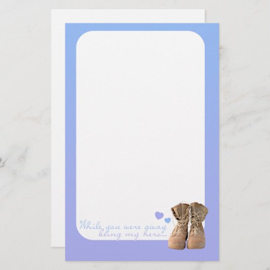 Terwijl je weg was briefpapier (Voorkant / Achterkant)