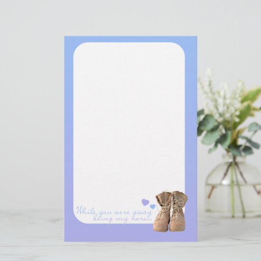 Terwijl je weg was briefpapier (Staand voorkant)