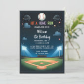 Terwijl Mannen Bal Hout Spel Team Honkbal 1e Verja Kaart (Staand voorkant)