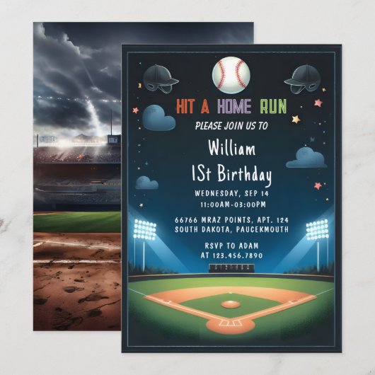 Terwijl Mannen Bal Hout Spel Team Honkbal 1e Verja Kaart (Voorkant / Achterkant)