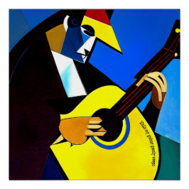 Terwijl mijn gitaar zachtjes twijfelt aan de gitar perfect poster