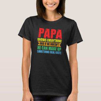 Terwijl Papa Alles Weet Papa T-shirt