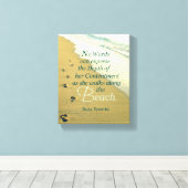 TERWIJL ZE LANGS HET STRAND LOOPT CANVAS AFDRUK (Insitu (Houten vloer))