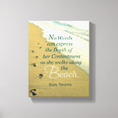 TERWIJL ZE LANGS HET STRAND LOOPT CANVAS AFDRUK (Voorkant)