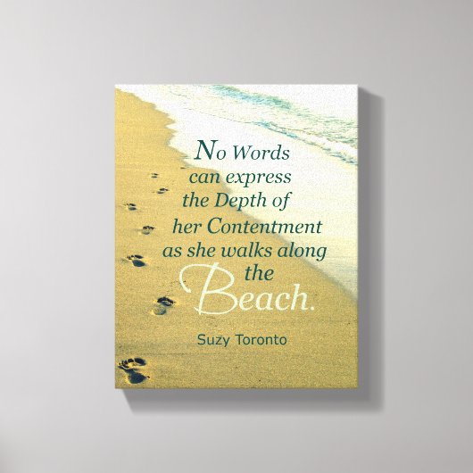 TERWIJL ZE LANGS HET STRAND LOOPT CANVAS AFDRUK (Voorkant)