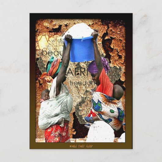 Terwijl ze slapen briefkaart (Voorkant)