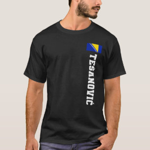 Tesanovic Bosnië-vlag Achternaam van wapenemblem T-shirt