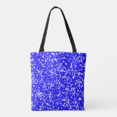 Tesimart | Blue Composition Book Pattern Canvas ta Tote Bag (Achterkant)