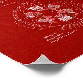 Tesla Alternative Motor Patent - Burgundy Red Poster (Hoek)