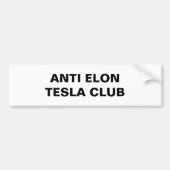 Tesla - ANTI ELON TESLA CLUB Bumpersticker (Voorkant)