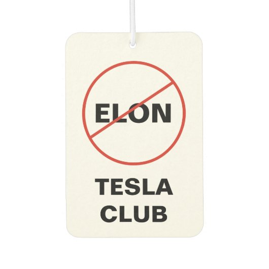 Tesla - ANTI ELON TESLA CLUB Luchtverfrisser (Voorkant)