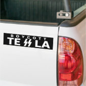 TESLA BOYCOTTEN BUMPERSTICKER (Op Truck)