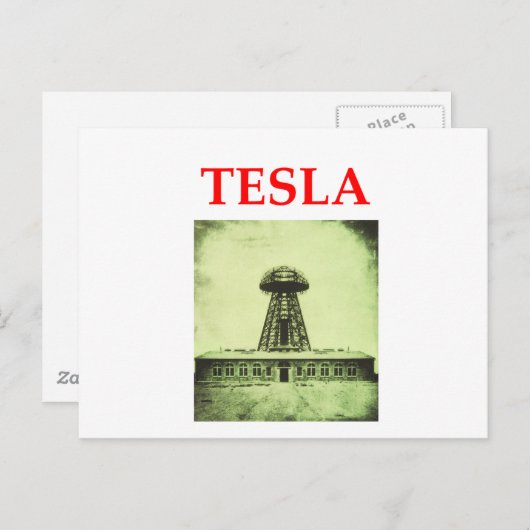 tesla briefkaart (Voorkant / Achterkant)