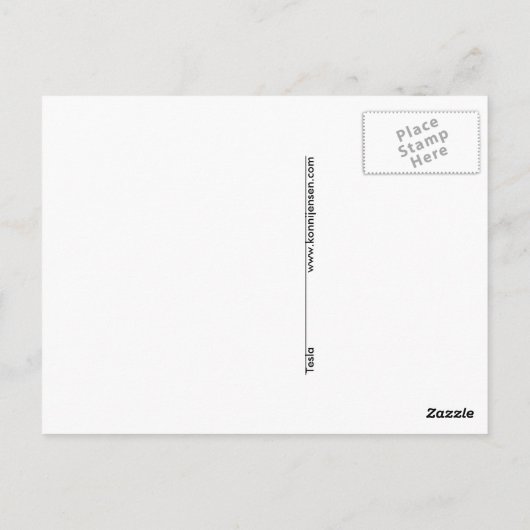 Tesla Briefkaart (Achterkant)