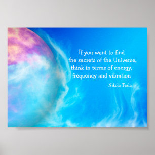 Tesla Citaat Geheimen van het Universum Poster