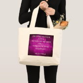 Tesla citaat over paars grote tote bag (Voorkant (product))