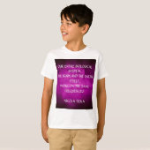 Tesla citaat over paars t-shirt (Voorkant volledig)