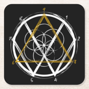 Tesla-code  kartonnen onderzetters