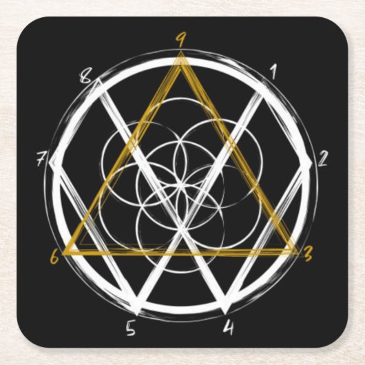 Tesla-code  kartonnen onderzetters (Voorkant)