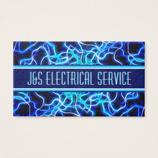 Tesla Coil Lightning Electricia Home Automation Visitekaartje (Voorkant)