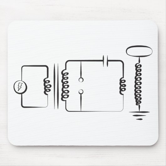 Tesla Coil Muismat (Voorkant)