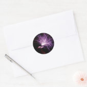 Tesla Coil Plasma Ronde Sticker (Envelop)