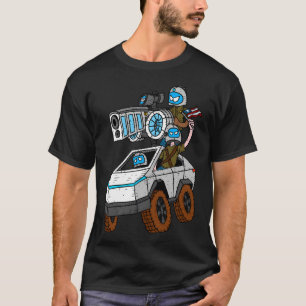 Tesla Cybertruck Rebels. Cartoon Electric Armoured T-shirt