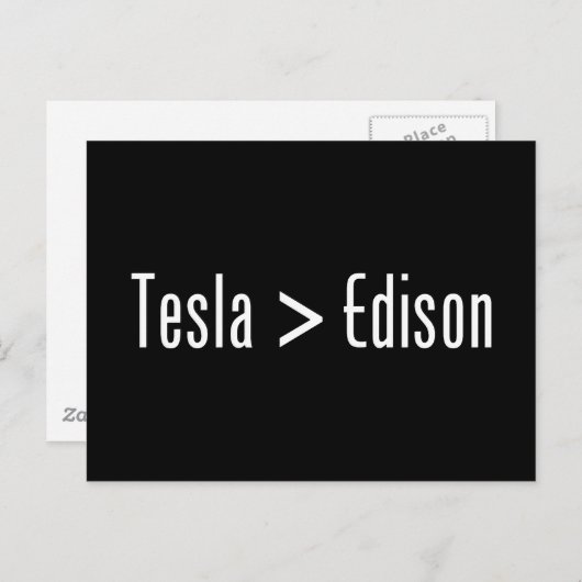 Tesla > Edison Briefkaart (Voorkant / Achterkant)