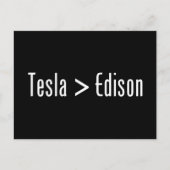 Tesla > Edison Briefkaart (Voorkant)