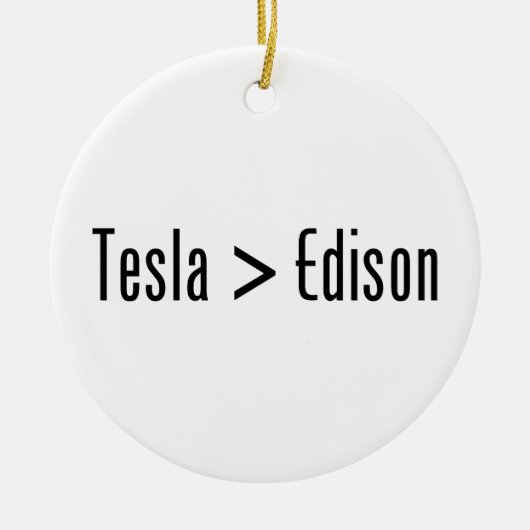 Tesla > Edison Keramisch Ornament (Voorkant)