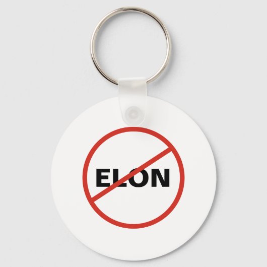 Tesla - Eenvoudige ANTI ELON Sleutelhanger (Voorkant)