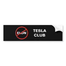 Tesla - Eenvoudige ANTI ELON TESLA CLUB - zwart