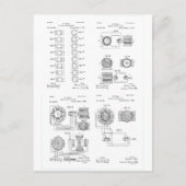 Tesla Elecro-Magnet Motor Patent US381968 p 1-4 Briefkaart (Voorkant)