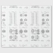 Tesla Elecro-Magnet Motor Patent US381968 p 1-4 Cadeaupapier (Vlak)
