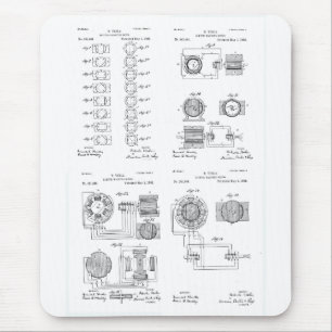 Tesla Elecro-Magnet Motor Patent US381968 p 1-4 Muismat