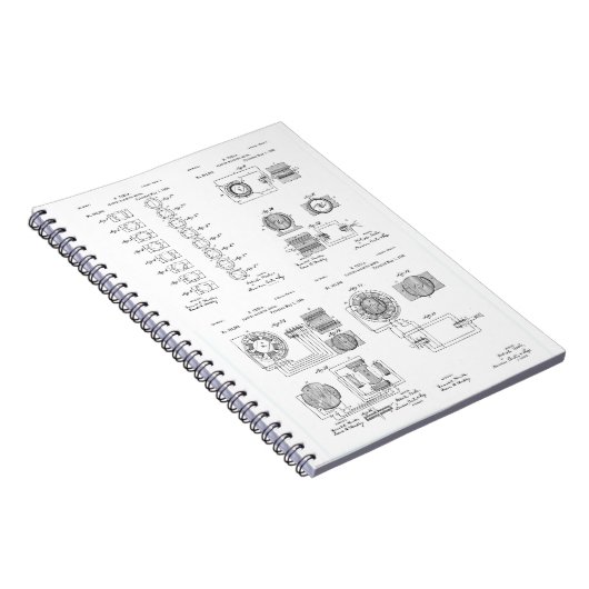 Tesla Elecro-Magnet Motor Patent US381968 p 1-4 Notitieboek (Rechterzijde)