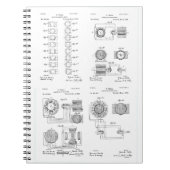Tesla Elecro-Magnet Motor Patent US381968 p 1-4 Notitieboek (Voorkant)