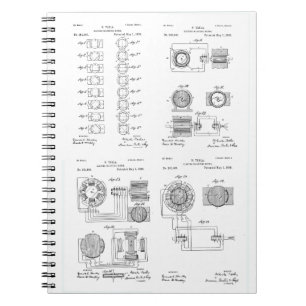 Tesla Elecro-Magnet Motor Patent US381968 p 1-4 Notitieboek