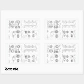 Tesla Elecro-Magnet Motor Patent US381968 p 1-4 Rechthoekige Sticker (Vel)