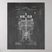 Tesla Electric Generator Patent - Chalkboard Poster (Voorkant)
