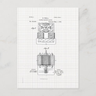  Tesla Electro Magnetic Motor Patent Briefkaart
