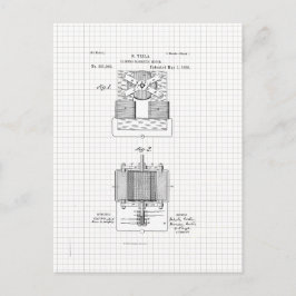 Tesla Electro Magnetic Motor Patent Briefkaart