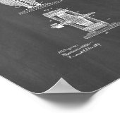 Tesla Electro Magnetic Motor Patent - Chalkboard Poster (Hoek)