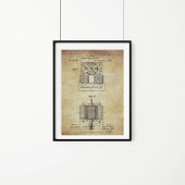  Tesla Electro Magnetic Motor Patent Poster
