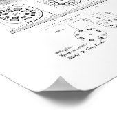 Tesla Electro Magnetic Motor Patent Poster (Hoek)