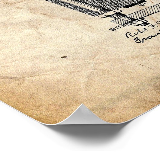 Tesla Electro Motor Patent Poster (Hoek)