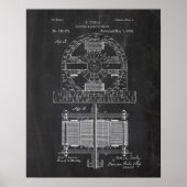 Tesla Electro Motor Patent Poster (Voorkant)