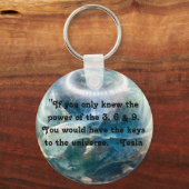 Tesla en de kracht van 3 6 9 numerologie sleutelhanger (Voorkant)